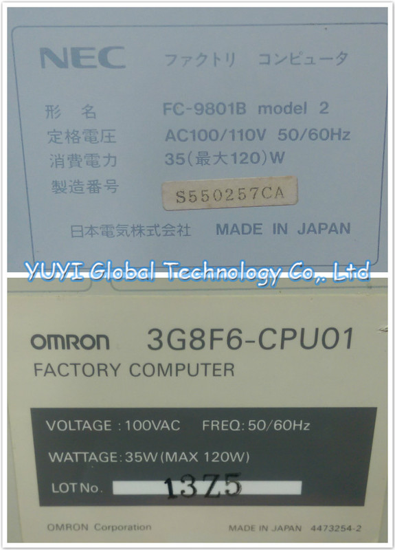 NEC FC-987 FC-9801B MODEL 2 / OMRON 3G8F6-CPU01 Industrial